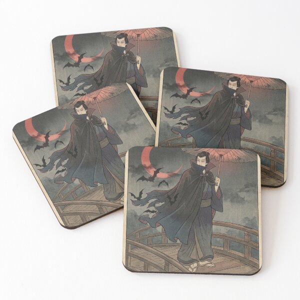 Item preview, Vintage Japanese Woodblock Vampire Ukiyo-e Dracula Art designed and sold by Vandy Fullam.