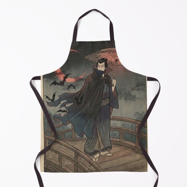Item preview, Vintage Japanese Woodblock Vampire Ukiyo-e Dracula Art designed and sold by Vandy Fullam.