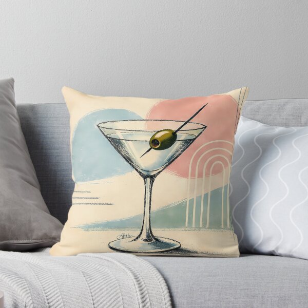 Item preview, Mid Century Modern Martini Pastel Minimalist Art designed and sold by Lee Hiller Designs.