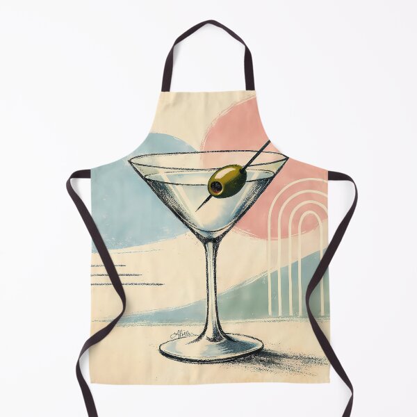 Item preview, Mid Century Modern Martini Pastel Minimalist Art designed and sold by Lee Hiller Designs.