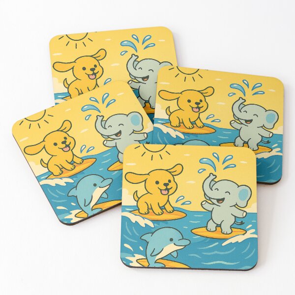 Item preview, Sunny Surf Pals – Dolphin & Elephant designed and sold by mbmstores.
