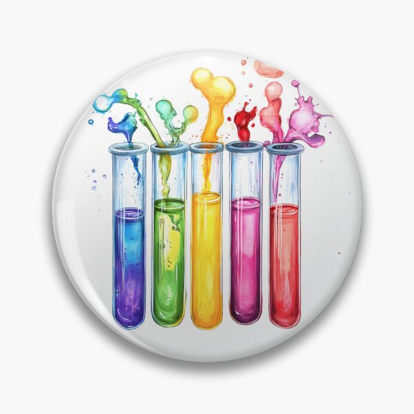 Item preview, Watercolor Science-Chemistry Five Test Tubes designed and sold by GrinGalore.