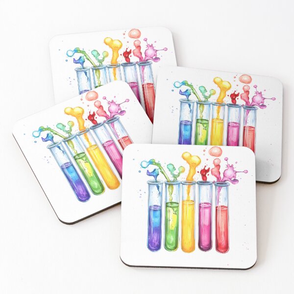 Item preview, Watercolor Science-Chemistry Five Test Tubes designed and sold by GrinGalore.
