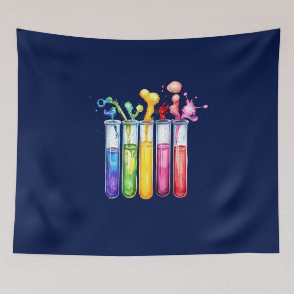 Item preview, Watercolor Science-Chemistry Five Test Tubes designed and sold by GrinGalore.