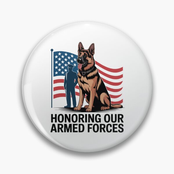 Item preview, Honoring Our Armed Forces — Military K9 German Shepherd Flag Shirt V2 designed and sold by DarylWelsh2024.