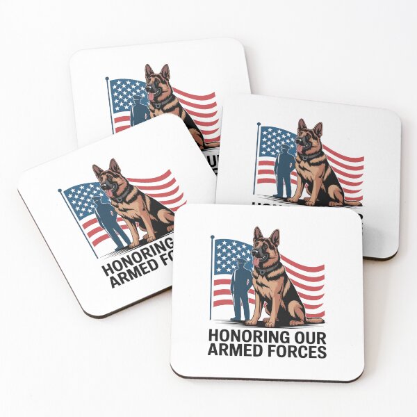Item preview, Honoring Our Armed Forces — Military K9 German Shepherd Flag Shirt V2 designed and sold by DarylWelsh2024.