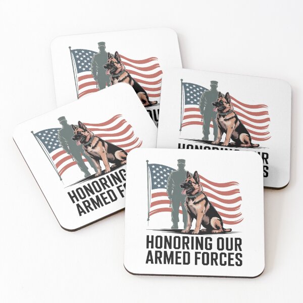 Item preview, Honoring Our Armed Forces — Military K9 German Shepherd Flag Shirt V3 designed and sold by DarylWelsh2024.