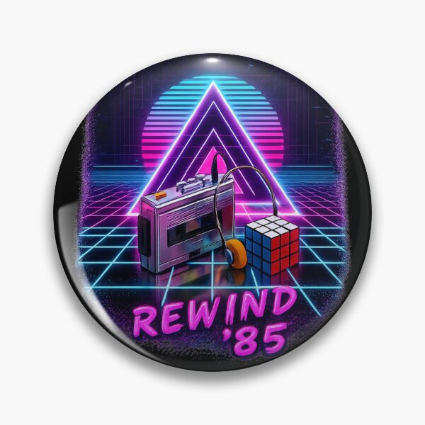 Item preview, Retro 80s Rewind Synthwave Cassette Player Design designed and sold by KelliesGrafix.