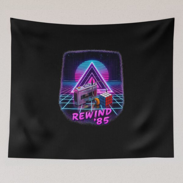 Item preview, Retro 80s Rewind Synthwave Cassette Player Design designed and sold by KelliesGrafix.