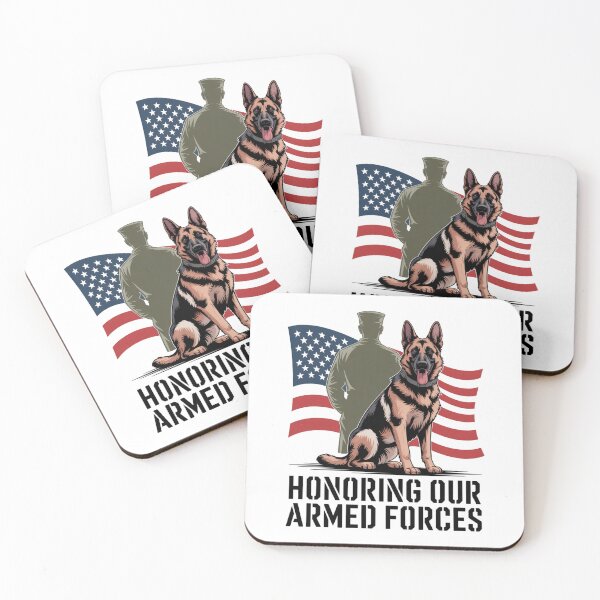 Item preview, Honoring Our Armed Forces — Military K9 German Shepherd Flag Shirt V4 designed and sold by DarylWelsh2024.