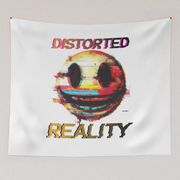 Item preview, Distorted Reality - Glitch Smiley Psychedelic Design designed and sold by HoshisWorld2018.