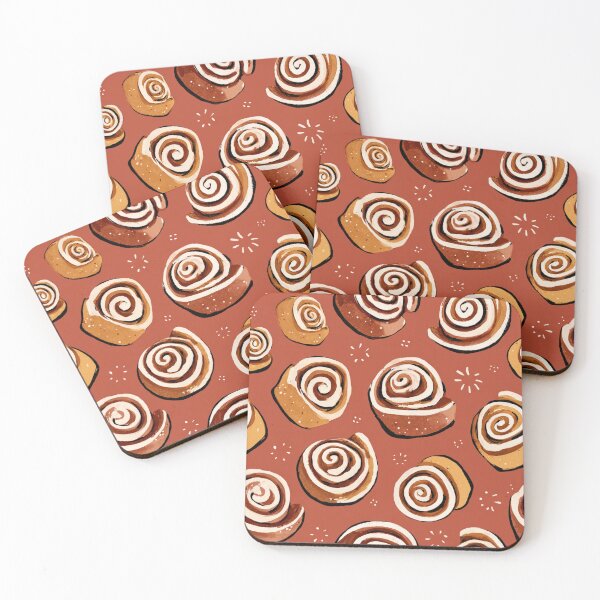 Item preview, Cozy Watercolor Cinnamon Roll Pattern designed and sold by NicolasGlowArt.