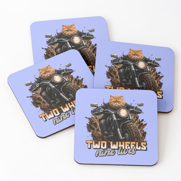 Item preview, Persian Cat Biker – Two Wheels Nine Lives Funny Motorcycle Design designed and sold by PixelsPaws.