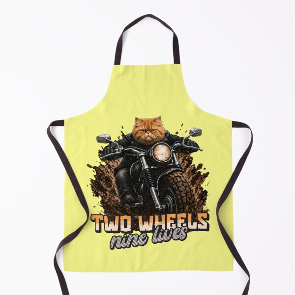 Item preview, Persian Cat Biker – Two Wheels Nine Lives Funny Motorcycle Design designed and sold by PixelsPaws.