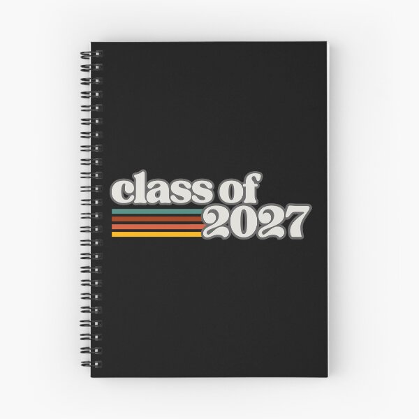 Item preview, Class of 2027 – Retro Vintage Graduation White on Gray Typography with Color Stripes designed and sold by GFamilyC.