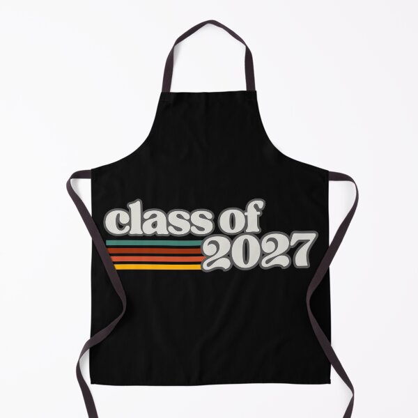Item preview, Class of 2027 – Retro Vintage Graduation White on Gray Typography with Color Stripes designed and sold by GFamilyC.