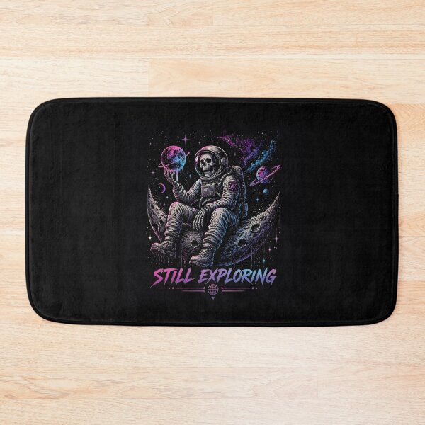 Item preview, Still Exploring Skeleton Astronaut – Neon Galaxy Space Aesthetic Dark Cosmic Art designed and sold by Nermin Gerges.