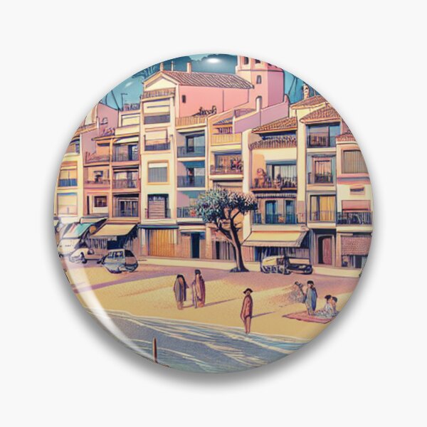Item preview, Salou Spain Ukiyo-e Style Sunset - Mediterranean Coast Woodblock Art designed and sold by Vandy Fullam.