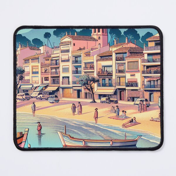Item preview, Salou Spain Ukiyo-e Style Sunset - Mediterranean Coast Woodblock Art designed and sold by Vandy Fullam.
