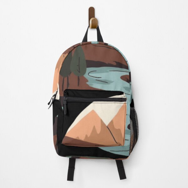 Item preview, Minimalist Nature Landscape Illustration with Mountains and Winding River designed and sold by PACS0011.