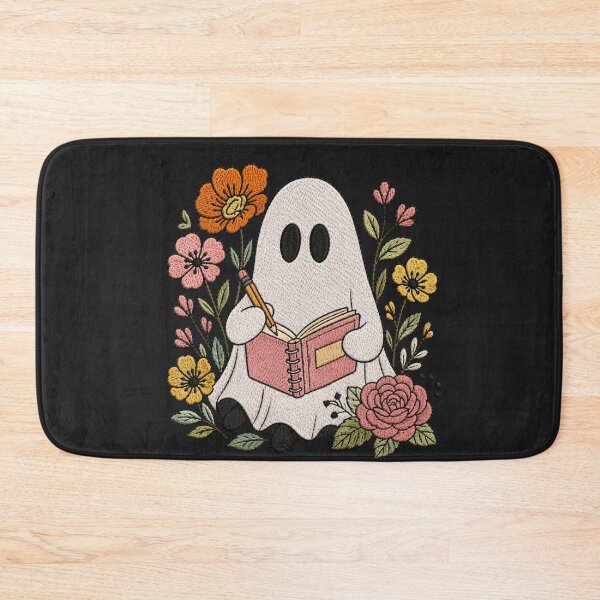 Item preview, Writing Ghost Cute Embroidery Style Creative Ghost Floral Aesthetic Design designed and sold by ColorSplash123.