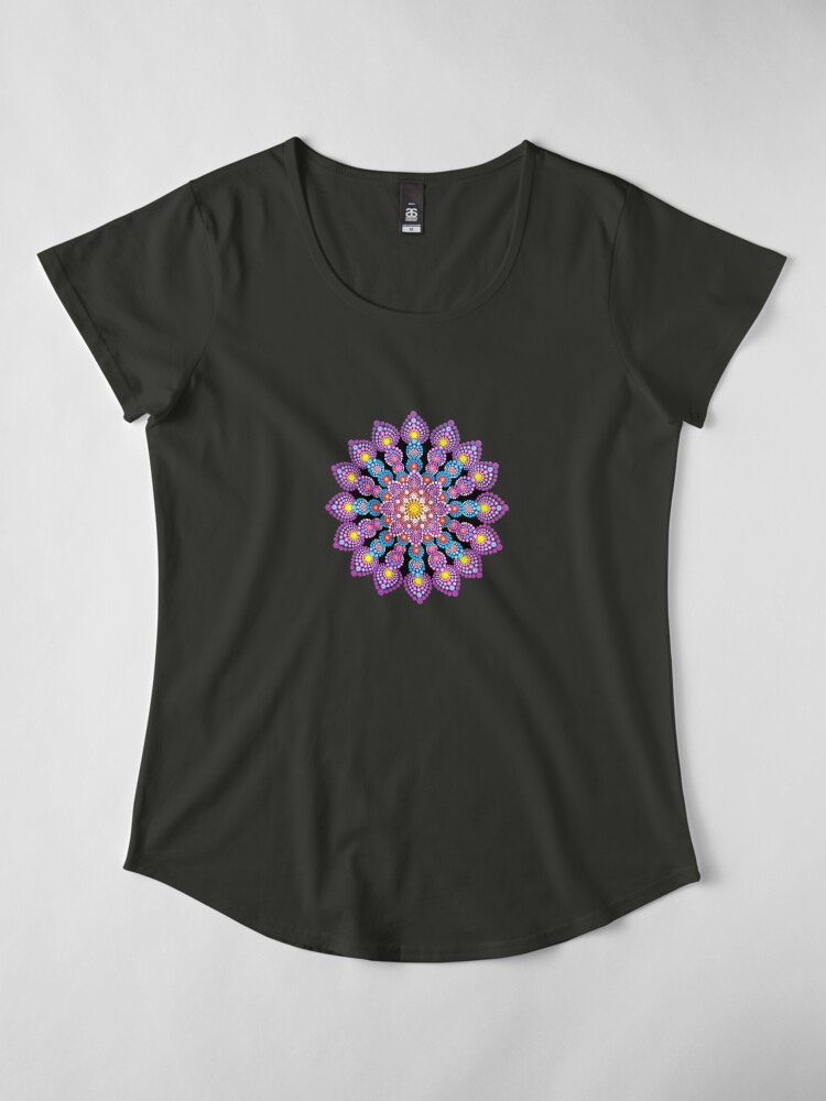 Alternate view of Purple Dot Mandala - Art&Deco By Natasha Premium Scoop T-Shirt