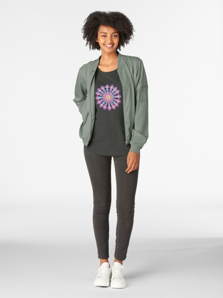 Alternate view of Purple Dot Mandala - Art&Deco By Natasha Premium Scoop T-Shirt