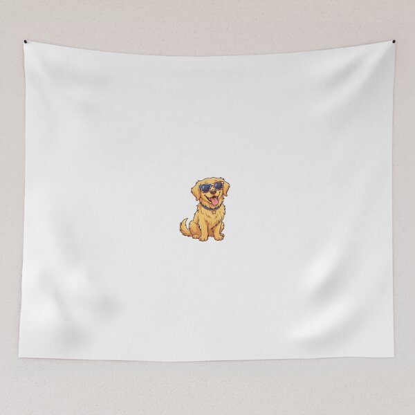 Item preview, Cartoon golden retriever dog wearing patriotic sunglasses  designed and sold by T-shirtmarket99.