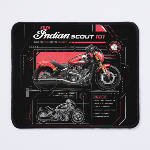 Item preview, Indian Scout 101 2026 1250cc V-Twin Engine Modern Tech Blueprint designed and sold by EdGraphy.