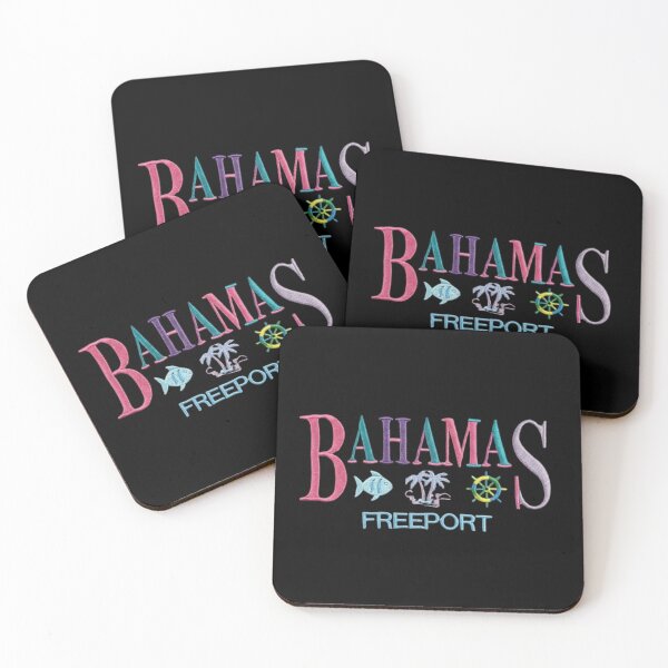 Item preview, Bahamas Freeport Embroidery Style Typography with Tropical Vacation Icons designed and sold by PACS0011.