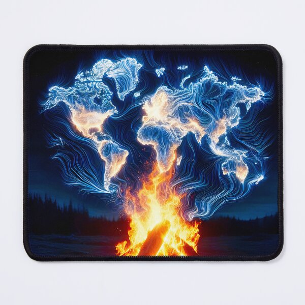 Item preview, Kirlian Campfire Earth, Ai Generated Art designed and sold by ACC .