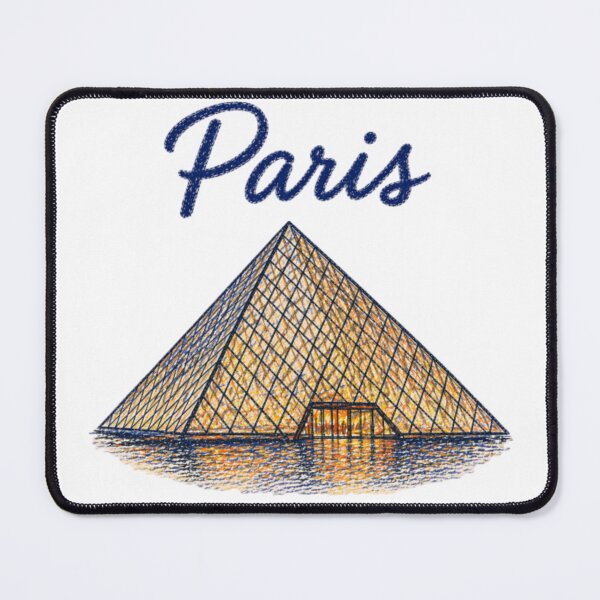 Item preview, Paris, Louvre Pyramid – Pencil-style illustration designed and sold by JOANNASKAH.