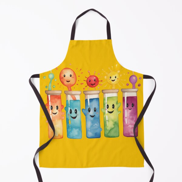 Item preview, Cute Watercolor Cheerful Whimsical 5 Science-Chemistry Test Tubes designed and sold by GrinGalore.