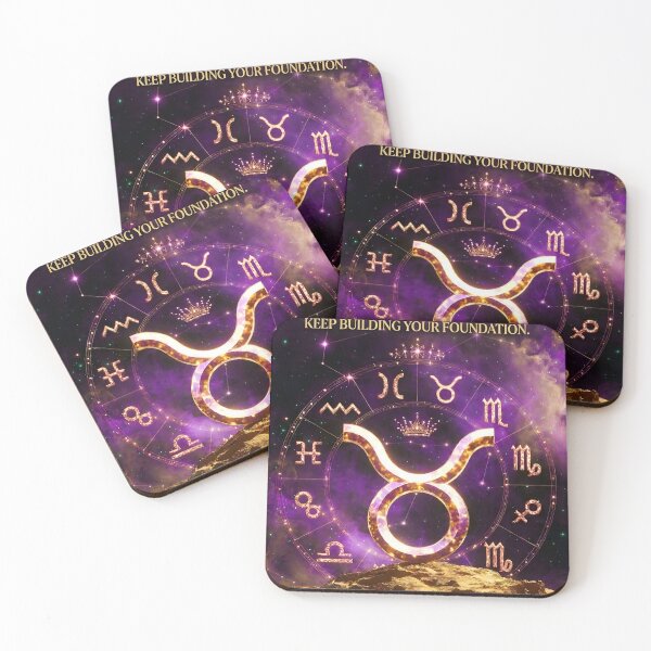 Item preview, Taurus Zodiac Keep Building Your Foundation Cosmic Art designed and sold by Zodiac Celestial Art.