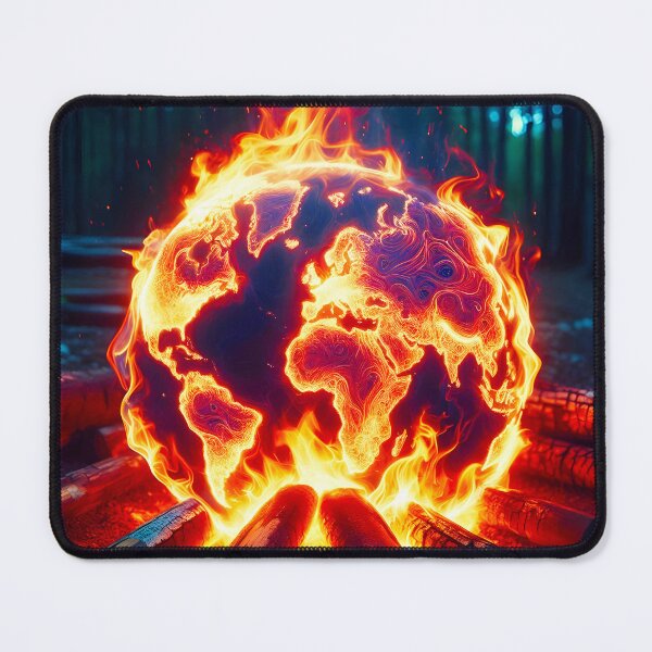 Item preview, Kirlian Campfire Earth, Ai Generated Art designed and sold by ACC .