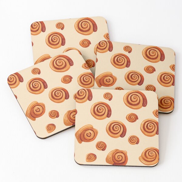 Item preview, Cinnamon Roll Pattern Sweet Bakery Foodie Design designed and sold by NicolasGlowArt.