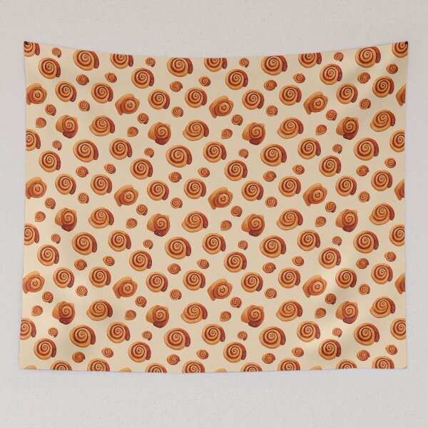 Item preview, Cinnamon Roll Pattern Sweet Bakery Foodie Design designed and sold by NicolasGlowArt.