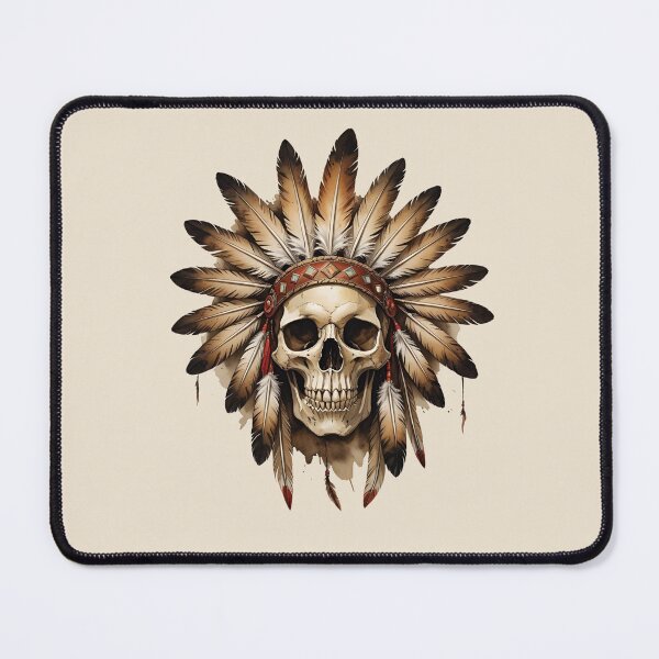 Item preview, Watercolor skull with feathers designed and sold by Tragedyshop.