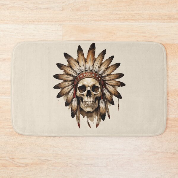 Item preview, Watercolor skull with feathers designed and sold by Tragedyshop.
