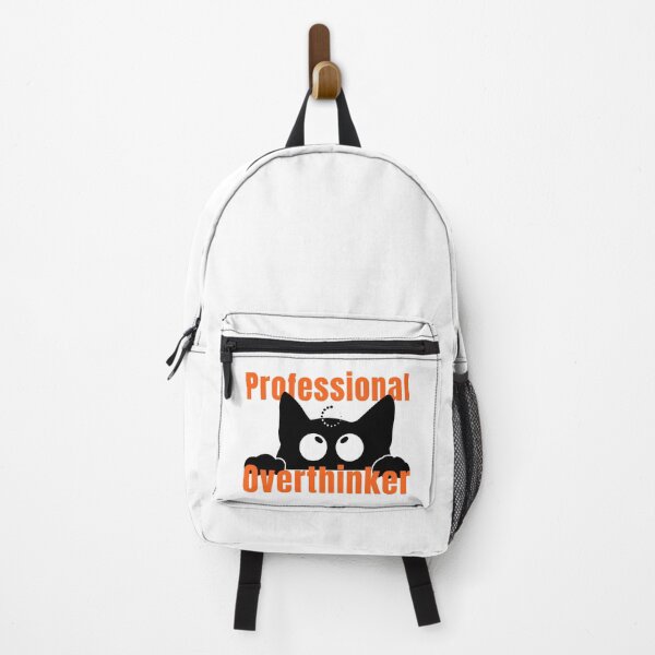 Item preview, Professional Overthinker Cute Peeking Cat Funny Introvert Humor designed and sold by P-Design-Lab.