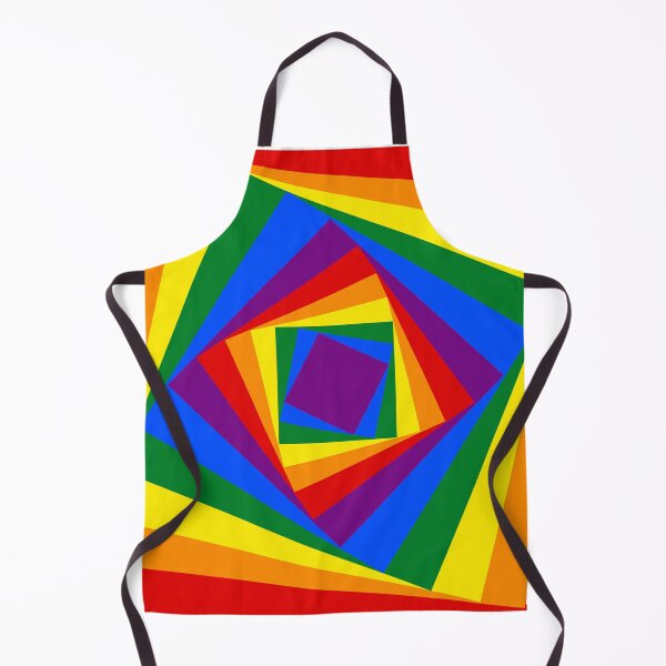 Item preview, Geometric Spiral Rainbow Square Design (No Outline) designed and sold by ChloeDoesArt03.