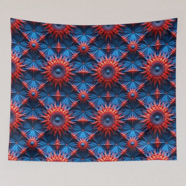 Item preview, Vivid Crimson Spikes: Eye-Catching Radial Energy designed and sold by mittie101.