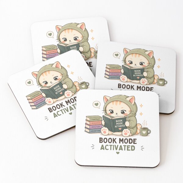 Item preview, Book Mode Activated Cat | Cute Kawaii Aesthetic | Cozy Reading Book Lover Design designed and sold by The Mood Index.