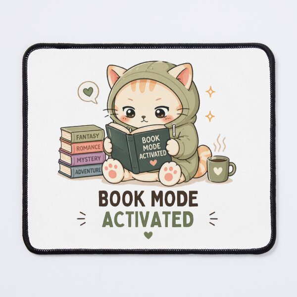 Item preview, Book Mode Activated Cat | Cute Kawaii Aesthetic | Cozy Reading Book Lover Design designed and sold by The Mood Index.