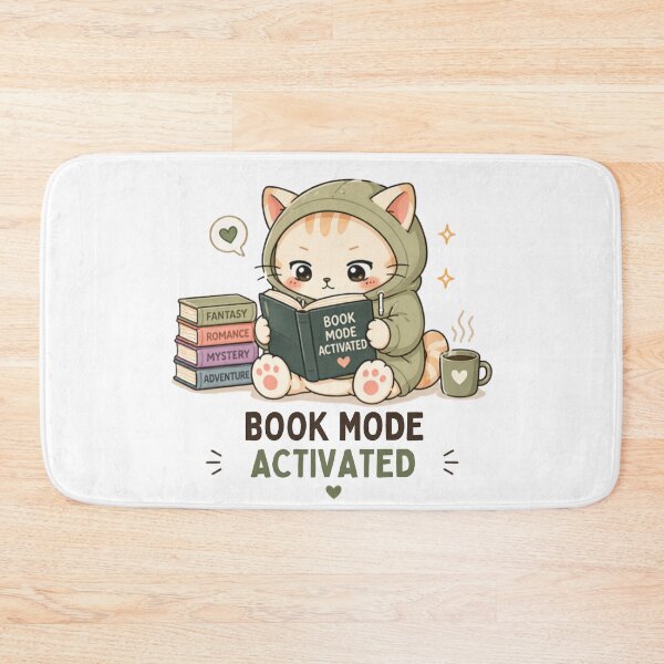 Item preview, Book Mode Activated Cat | Cute Kawaii Aesthetic | Cozy Reading Book Lover Design designed and sold by The Mood Index.