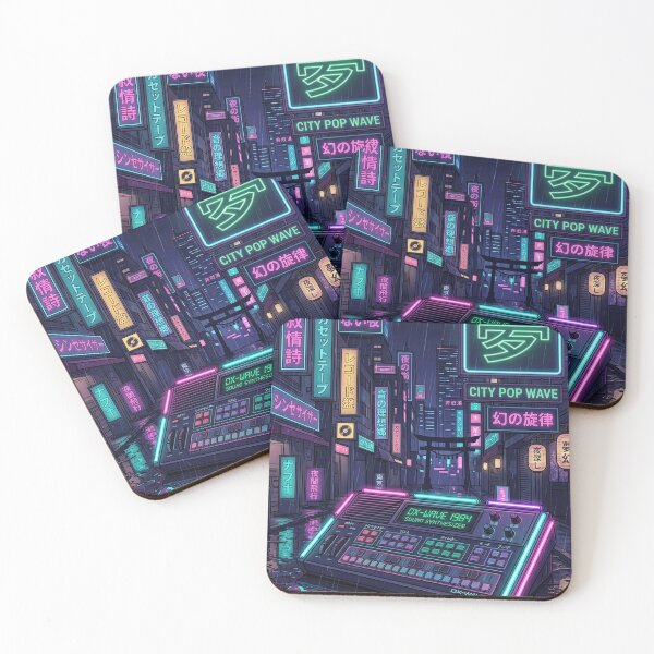 Item preview, Neon Synthwave Cyberpunk Tokyo City Pop Retro 80s Aesthetic Art designed and sold by UltimateJapan.
