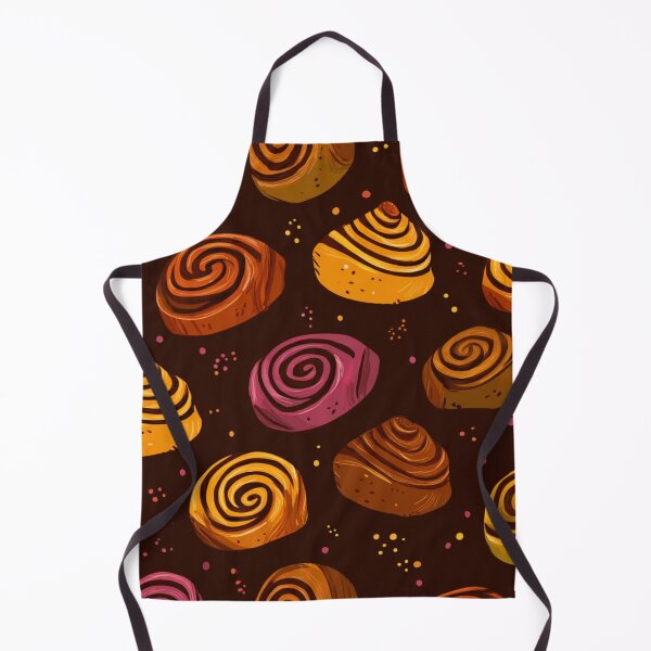 Item preview, Cinnamon Roll Pastry Sweet Bun Dessert Pattern designed and sold by NicolasGlowArt.