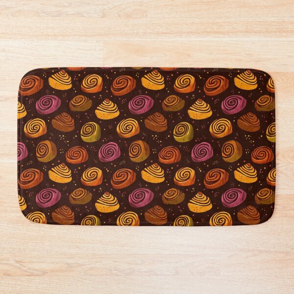 Item preview, Cinnamon Roll Pastry Sweet Bun Dessert Pattern designed and sold by NicolasGlowArt.