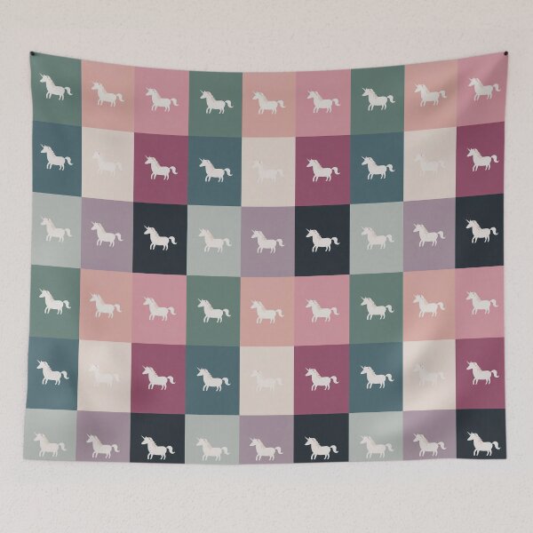 Item preview, Rainbow unicorn patchwork in pastel designed and sold by uunaa.