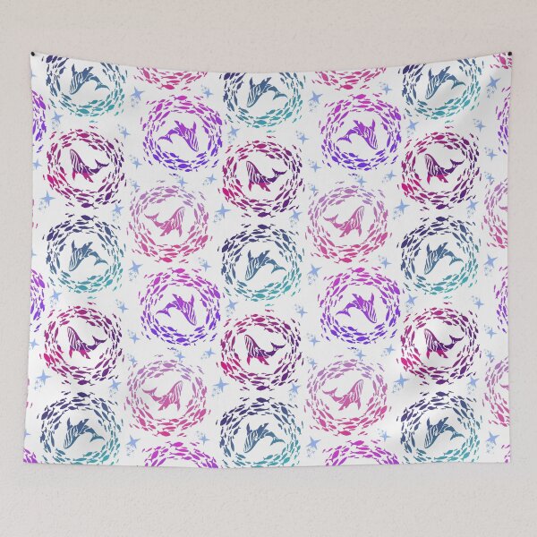 Item preview, ​Golden Whale Spirit: Elegant Ocean School of Fish Mandala designed and sold by DreamyLayer.